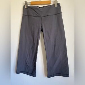 Lululemon Cropped Wide Leg Y2K Yoga Pant Leggings • Dark Gray • US 6
